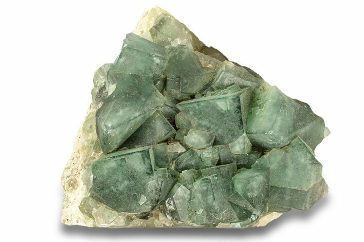 Green, Fluorescent, Cubic Fluorite Crystals - Madagascar #256748